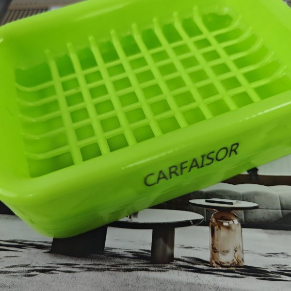 CARFAISOR Soap Dish – Green Plastic Soap Holder for Shower, 7.32" x 5.50", Stylish & Durable Design Keeps Soap Dry - Image 3