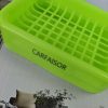 CARFAISOR Soap Dish – Green Plastic Soap Holder for Shower, 7.32" x 5.50", Stylish & Durable Design Keeps Soap Dry - Image 4