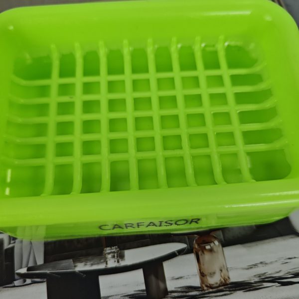 CARFAISOR Soap Dish – Green Plastic Soap Holder for Shower, 7.32" x 5.50", Stylish & Durable Design Keeps Soap Dry - Image 5