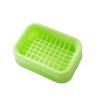 CARFAISOR Soap Dish – Green Plastic Soap Holder for Shower, 7.32" x 5.50", Stylish & Durable Design Keeps Soap Dry